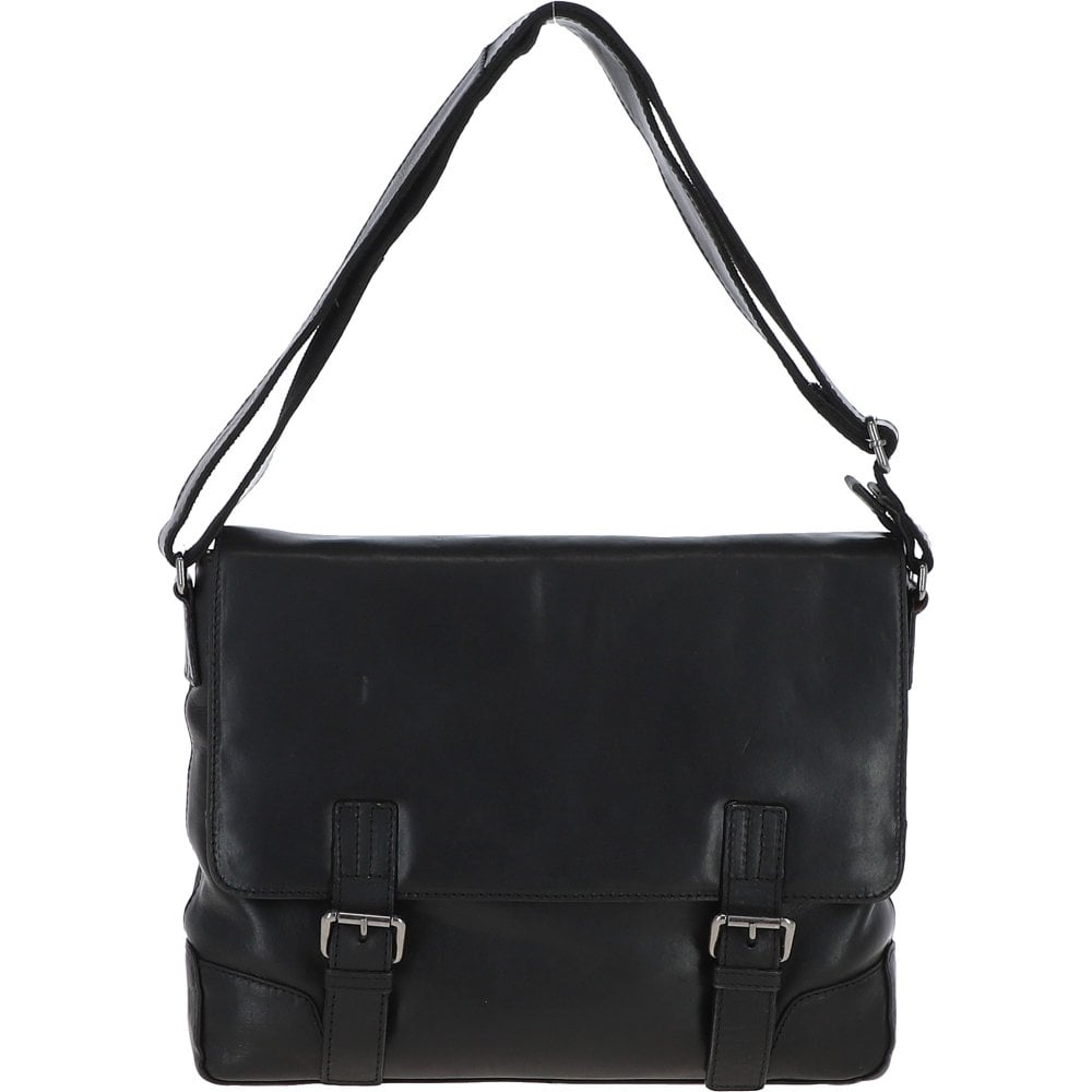 Tasker & Shaw | Luxury Menswear | Oscar medium leather messenger bag