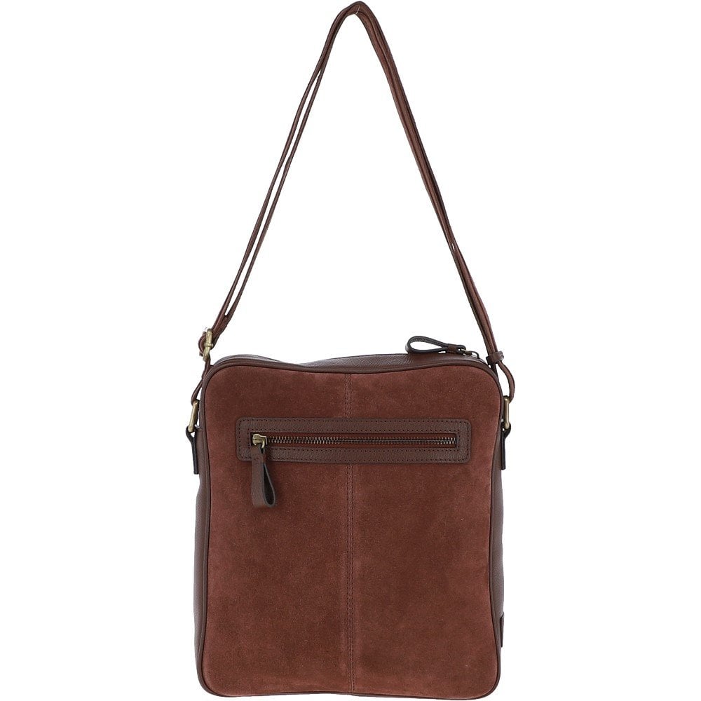 Tasker & Shaw | Luxury Menswear | Dani suede and Leather Luxury Body Bag (Tablet Friendly)